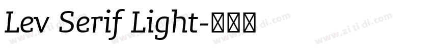 Lev Serif Light字体转换